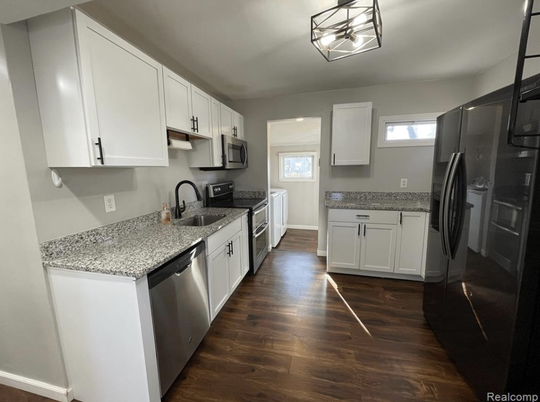Interior, Kitchen, Wood Texture Flooring