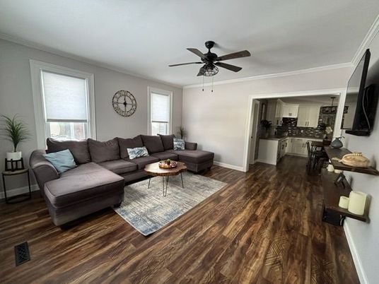Interior, Kitchen, Living room, Wood Texture Flooring