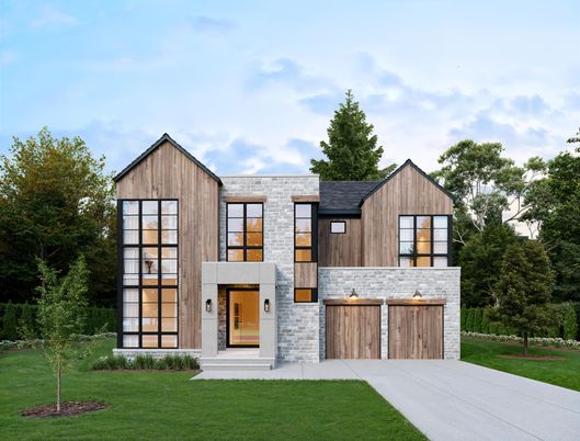 Attached, Backyard, Exterior, Facade, Modern