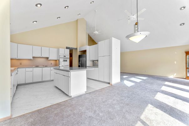 Interior, Kitchen, Marble, Pendant Lights, Recessed Lighting