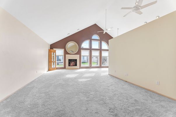 Empty room, Fireplace, Interior