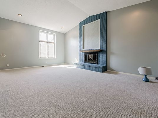Bedroom, Empty room, Fireplace, Interior, Recessed Lighting