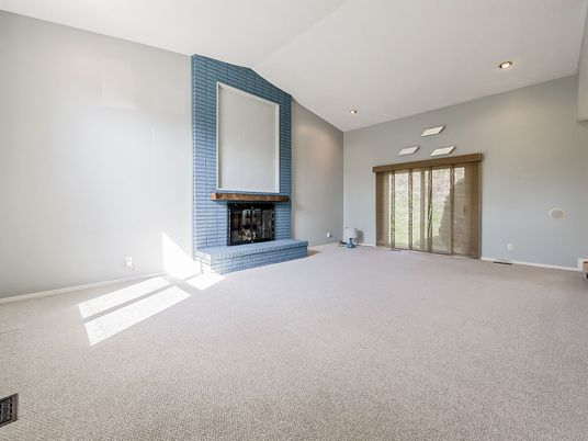 Bedroom, Empty room, Fireplace, Interior, Recessed Lighting