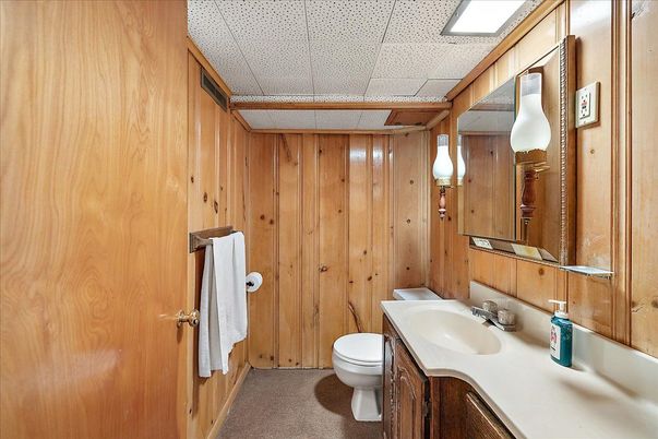 Bathroom, Interior, Wooden Walls