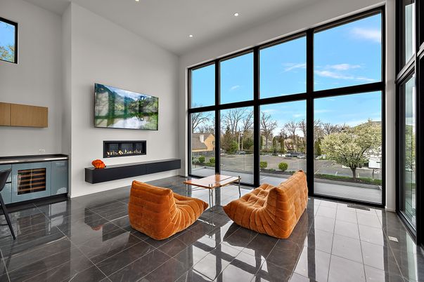 Fireplace, Interior, Living room, Recessed Lighting