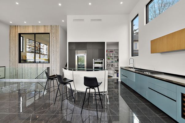 Interior, Kitchen, Marble, Recessed Lighting