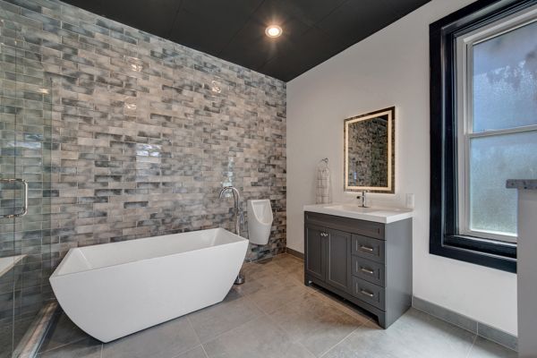 Bathroom, Dual Sink Vanities, Free Standing Baths, Glass Shower, Interior, Recessed Lighting