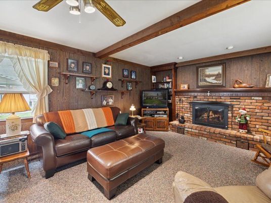 Fireplace, Interior, Living room, Stone Walls, Wooden Beams, Wooden Walls