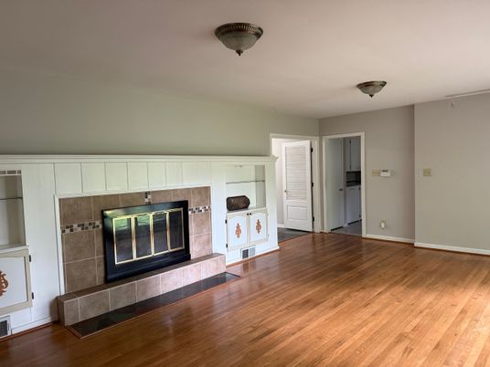 Fireplace, Interior, Wood Texture Flooring