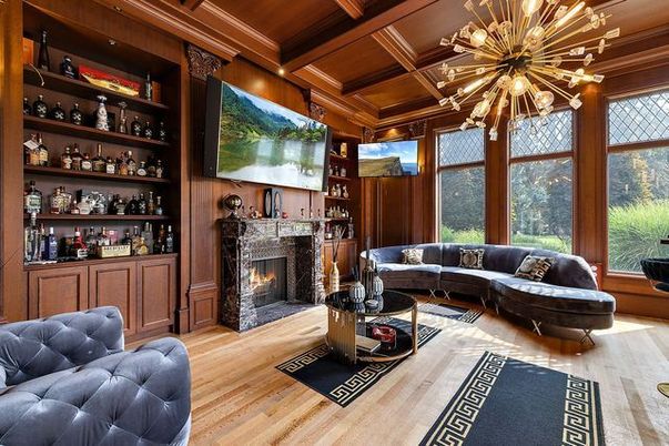 Fireplace, Interior, Living room, Wooden Beams, Wooden Ceilings, Wood Texture Flooring, Wooden Walls