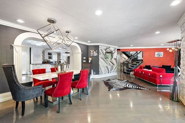 Dining room, Interior, Kitchen, Living room, Pendant Lights, Recessed Lighting