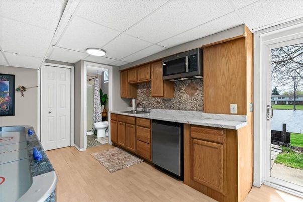 Interior, Kitchen, Wood Texture Flooring
