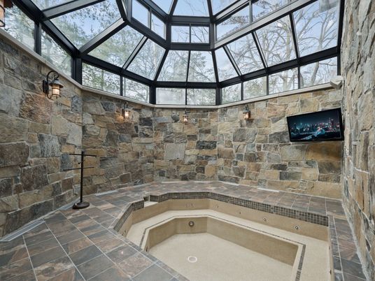 Glass Ceilings, Interior, Stone Walls, Sun Room