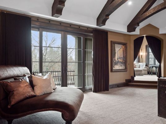 Bedroom, Interior, Recessed Lighting, Wooden Beams