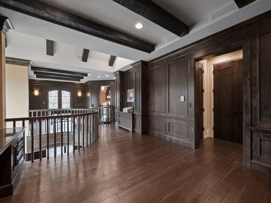Interior, Recessed Lighting, Wooden Beams, Wood Texture Flooring
