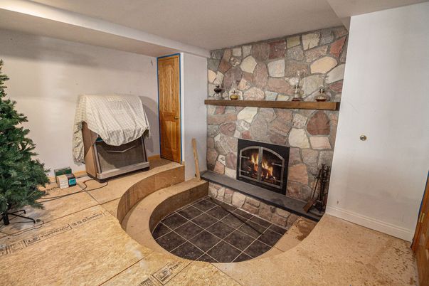 Fireplace, Interior, Stone Walls