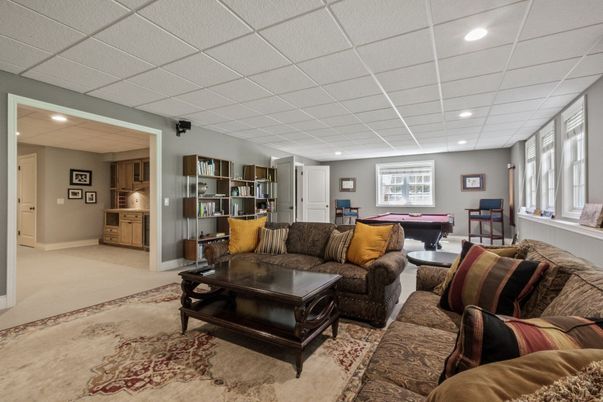 Billiard Table, Game Room, Interior, Living room, Recessed Lighting