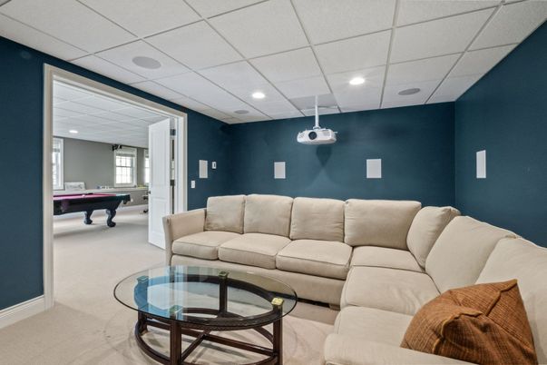 Billiard Table, Game Room, Interior, Living room, Recessed Lighting