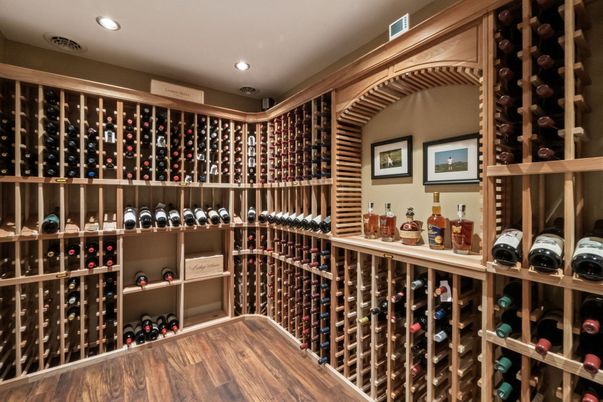 Interior, Recessed Lighting, Wine Storage, Wood Texture Flooring