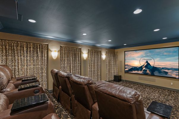 Home Theatre Room, Interior, Projection Screen, Recessed Lighting, Theatre Room