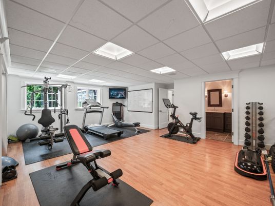 Fitness Equipment, Interior, Wood Texture Flooring