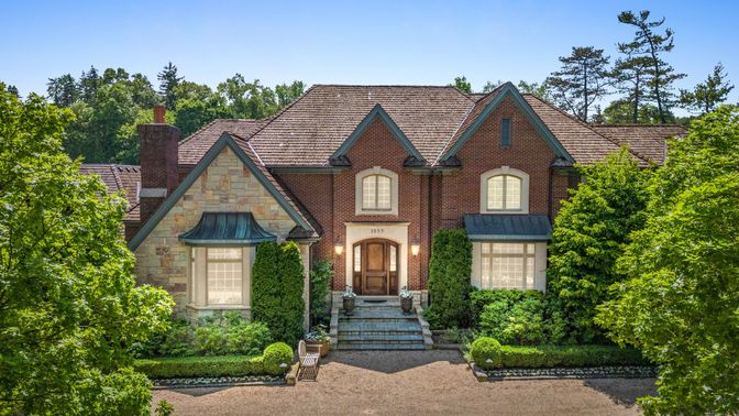 Exterior, Facade, Brick Facade, Tudor Revival
