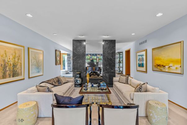 Fireplace, Interior, Living room, Recessed Lighting