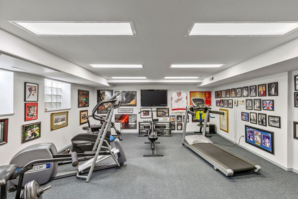 Fitness Equipment, Gym, Interior, Recessed Lighting