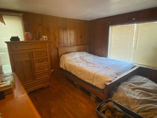 Bedroom, Interior, Wood Texture Flooring, Wooden Walls