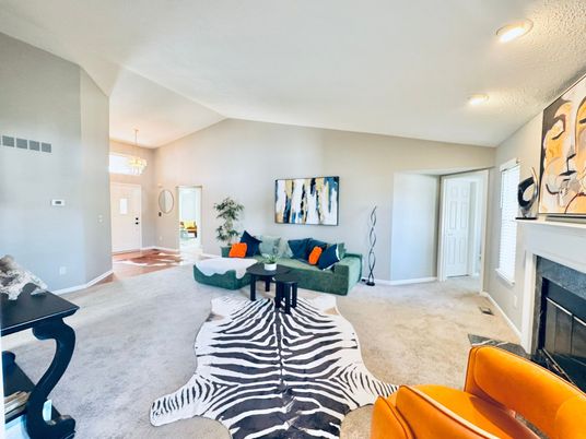 Fireplace, Interior, Living room, Pendant Lights
