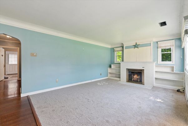 Empty room, Fireplace, Interior, Wood Texture Flooring