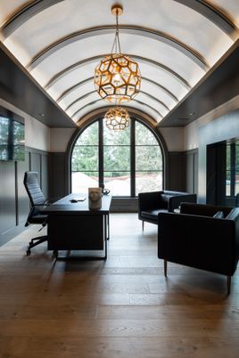 Chandelier, Home Office, Interior, Living room, Wood Texture Flooring