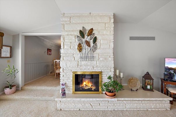 Fireplace, Interior, Stone Walls