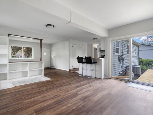 Empty room, Interior, Kitchen, Wood Texture Flooring