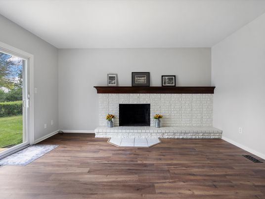 Fireplace, Interior, Wood Texture Flooring