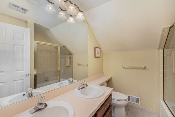 Bathroom, Dual Sink Vanities, Glass Shower, Interior