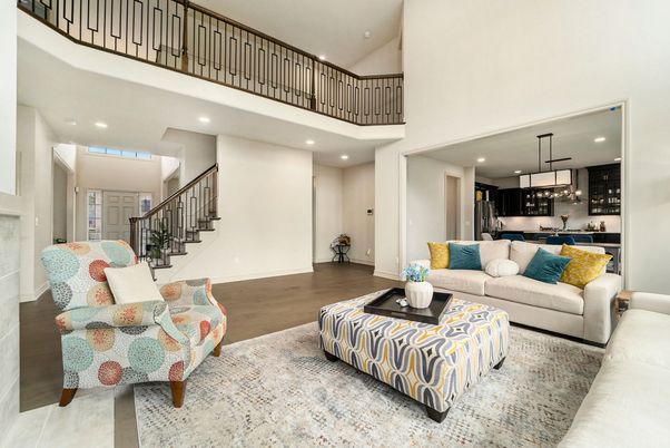 Interior, Kitchen, Living room, Pendant Lights, Recessed Lighting, Wood Texture Flooring