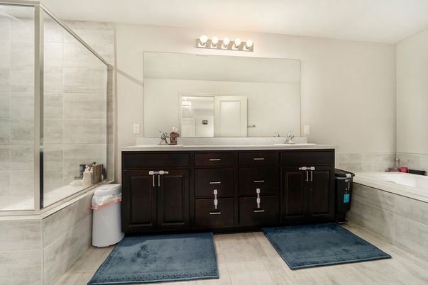 Bathroom, Dual Sink Vanities, Glass Shower, Interior