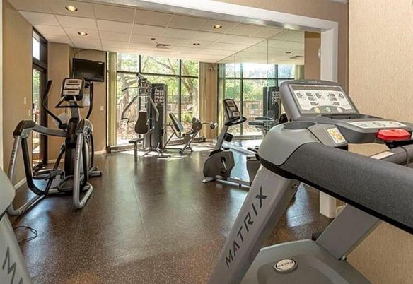 Fitness Equipment, Gym, Interior, Recessed Lighting