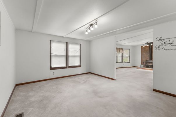 Empty room, Fireplace, Interior
