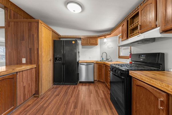 Interior, Kitchen, Wood Texture Flooring