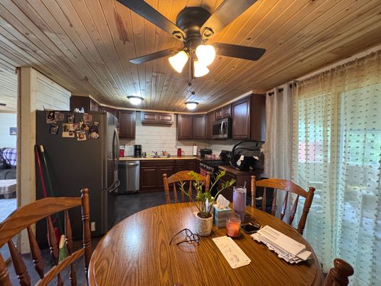 Dining room, Interior, Kitchen, Wooden Ceilings