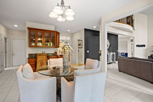 Chandelier, Dining room, Interior, Living room, Recessed Lighting