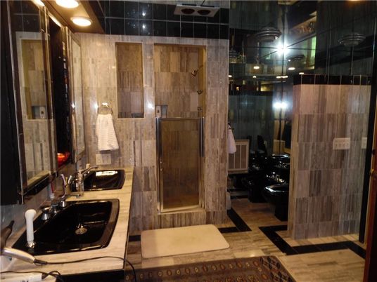 Bathroom, Dual Sink Vanities, Interior, Wood Texture Flooring
