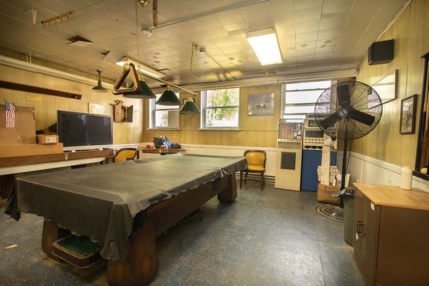 Billiard Table, Game Room, Interior, Pendant Lights