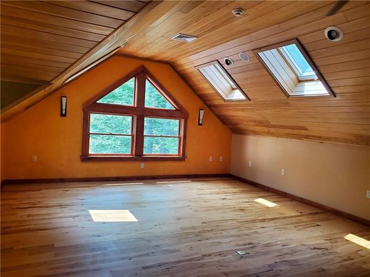 Empty room, Interior, Wooden Ceilings, Wood Texture Flooring, Wooden Walls