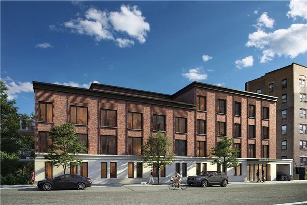 Exterior, Facade, Brick Facade, Condo Building