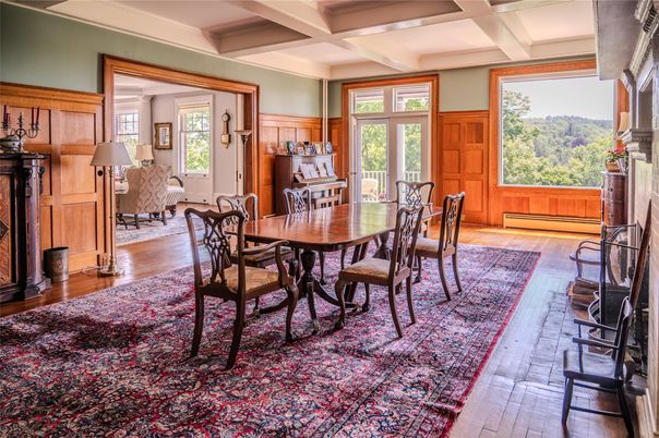 Dining room, Interior, Wood Texture Flooring