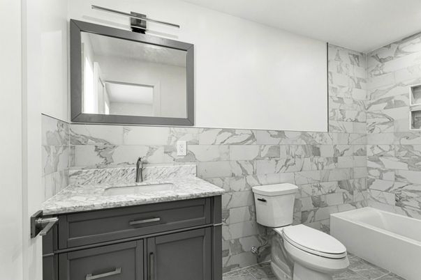 Bathroom, Interior, Marble Walls