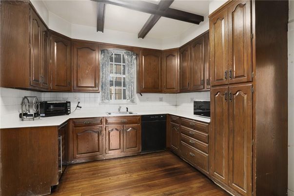 Interior, Kitchen, Wooden Beams, Wood Texture Flooring